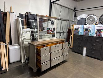 Nice chest of drawers with mirror $249