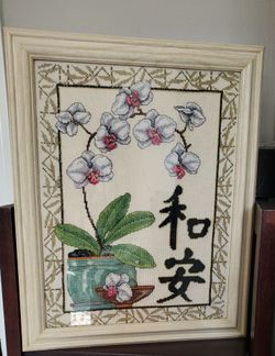 Harmony orchids cross stich 1 if a kind
