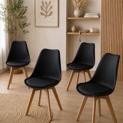 Set of 4 Modern Dining Chairs — NEW — FREE DELIVERY
