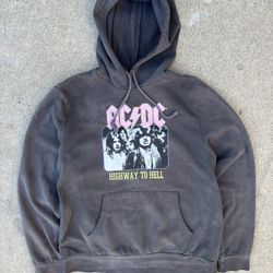 AC/DC “Highway to Hell” Hoodie (Washed Black) – Old Navy L 
