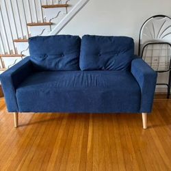 2-Seater Blue Loveseat