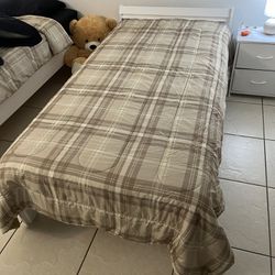 Personal Bed (Twin Size) With Matters And  Nightstand 