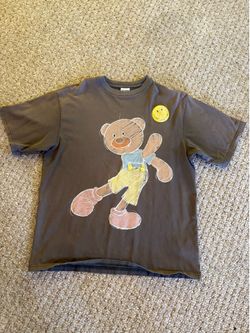 13DE MARZO Authentic Washed Grey Oversized Loose Fit Casual T-Shirt (Size M)