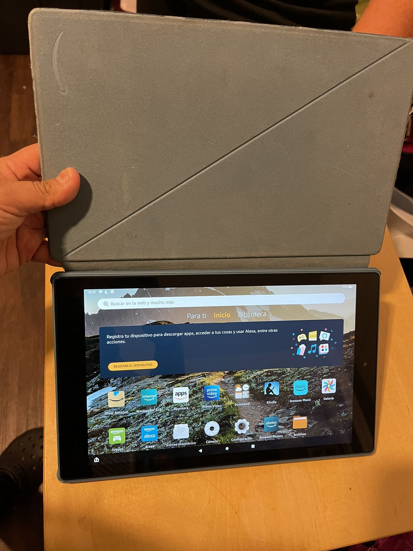 2 Amazon Tablets Blue And Pink 