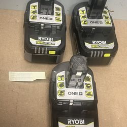 Ryobi 18V High Performance 4ah And 2 Ah Lithium-ion Batteries 