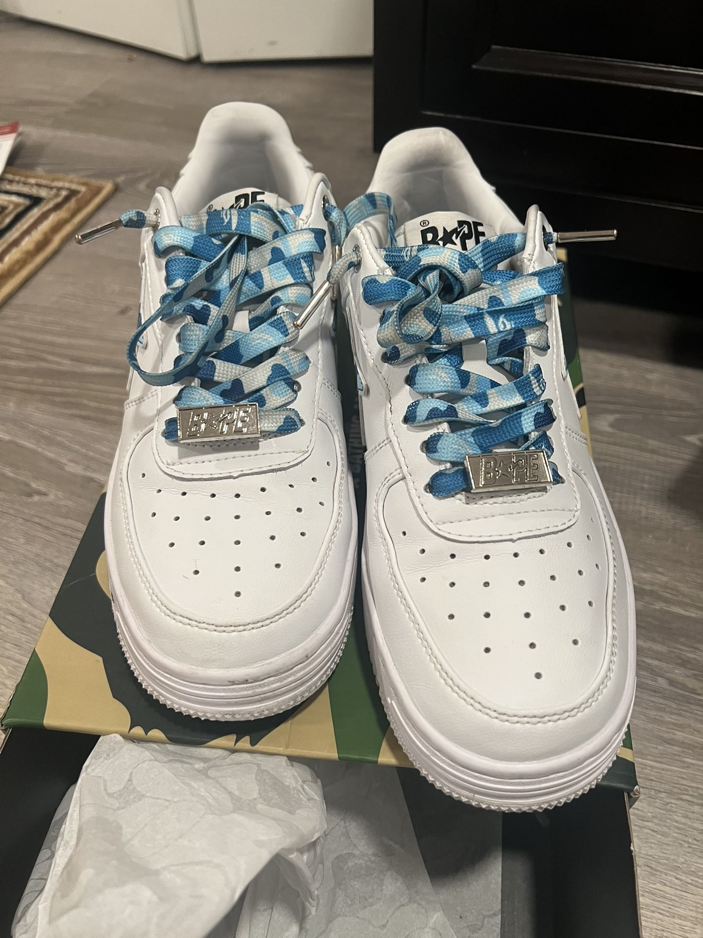Bapesta Blue Camo Size 8.5