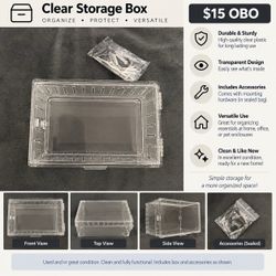 Clear Plastic Storage Box with Hardware