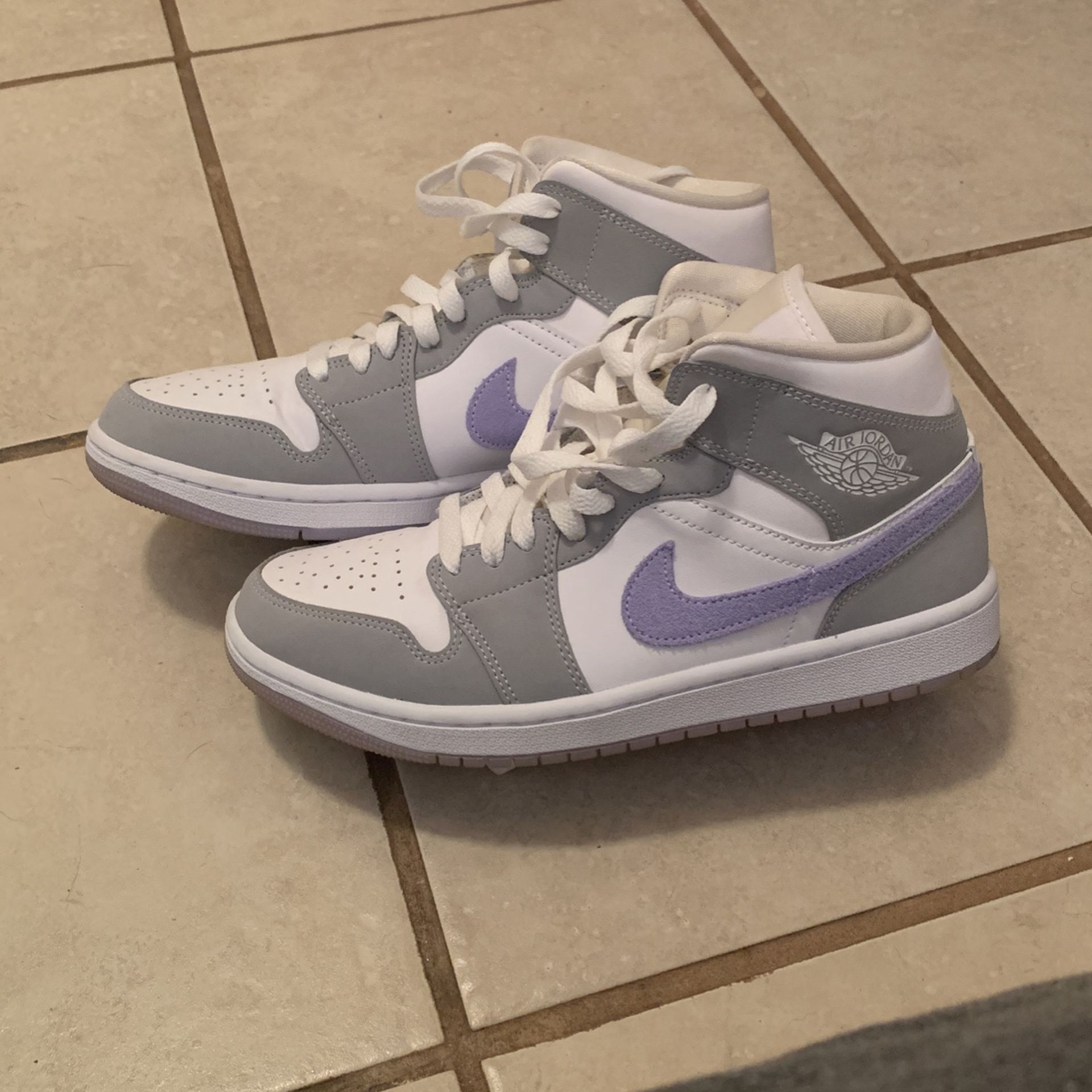 Youth Air Jordan Mid 'Wolf Grey Aluminum'