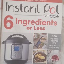 Insta pot Cook Book with 6 ingredients Or Less