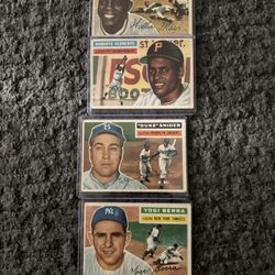 Topps 1956 Lot Willie Mays, Roberto Clemente, Duke Snider, Yogi Berra