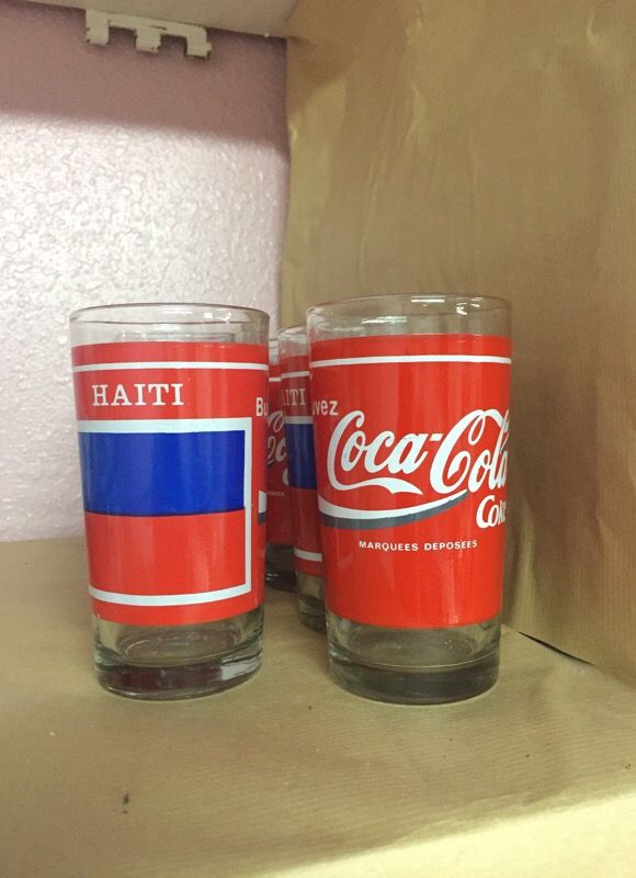 Unique Haiti Coca Cola Drinking Glasses
