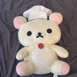 Rilakkuma korilakkuma plushie teddy bear with chef hat