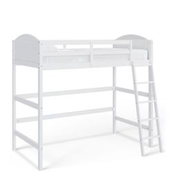 Mainstays Kids Twin Wood Loft Bed, White