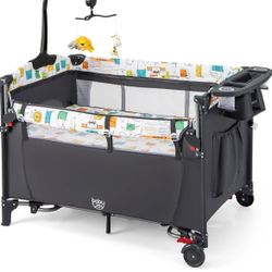 5-in-1 Pack and Play, Baby Bedside Sleeper