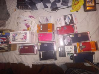 Samsung galaxy and I phone glass protector and phone cases