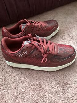 Patrick Ewing Low-Top Sneakers Snake skin Rare Release Red