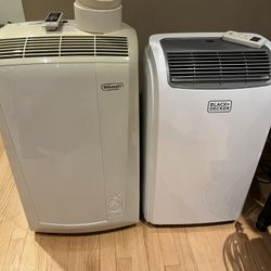 PICK UP ASAP…..2 Portable AC’s (air Conditioners) Delonghi And Black And Decker One Remote Is Missing Back Price Is For Both But Negotiable 