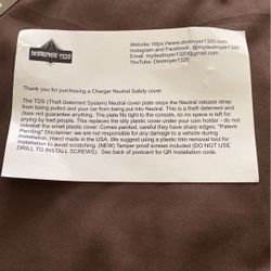 Dodge charger Neutral Safety cover