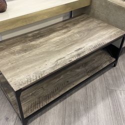 Coffee Table X-frame Rustic Wood