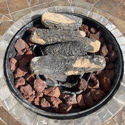 Propane Fire Pit Set with 4 Chairs 