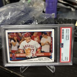 2014 Topps Card Mike Trout Los Angeles Angels PSA 9