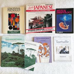 College Textbooks Research Books Tutoring Psychology Environmental Science Logic Japanese Theatre Tartuffe