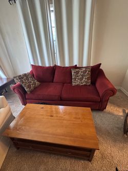Couch and coffee table. We are moving to New Mexico and don’t need to take these with us.