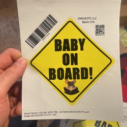 Baby On Board Stickers