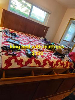 King bed with mattress