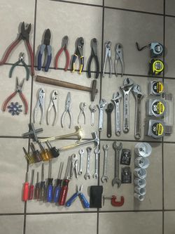 Mixed Hand Tool Lot – Pliers, Wrenches, Screwdrivers & More