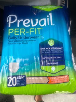 Prevail Per-Fit Daily Underwear XL 20 count