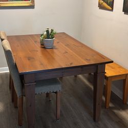 Dining Table 2 Chairs & A Bench 