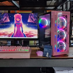 PINK GAMING COMPUTER SETUP W 80 Games 