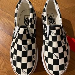 VANS Era Stacked Checkerboard Slip On Canvas Shoes