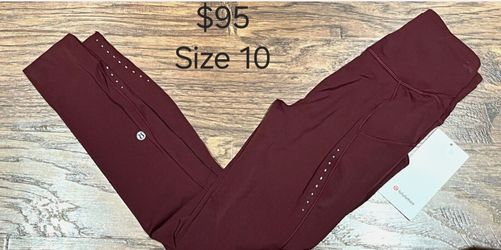 Lululemon Fast And Free HR Tight Pant 25" Pockets. Size 10 $95