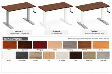 Manual Crank Height-Adjustable Standing Desk – From $349.99 📦 Florida