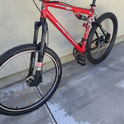 26" Rocky mountain full suspension with oil brakes and medium frame  ready to ride 