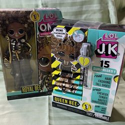 2021 LOL Surprise OMG Series 1 ROYAL BEE and JK Queen Bee Dolls