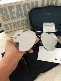 Gucci Aviators Sunglasses Gold Bee Collection
