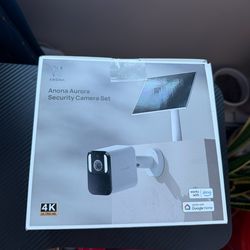 Anona Aurora 4K Solar Security Cameras Wireless Outdoor, Forever Power with Solar Panel, 8MP Color Night Vision, 24/7 AOV Recording, No Monthly Fees,