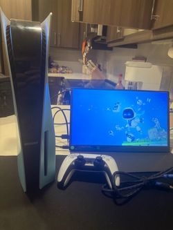 Blue ps5 and controller