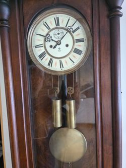 Antique Gustav Becker Regulator Wall Clock with Pendulum
