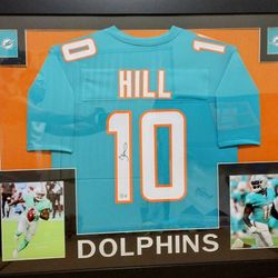 Tyreek Hill Hand Signed Custom Framed Jersey