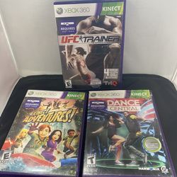Xbox 360 Kinect Game UFC, Dance, Adventures