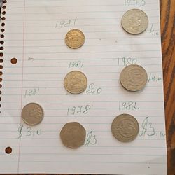 9 Mexican Coins All For $50 Dollars Usa