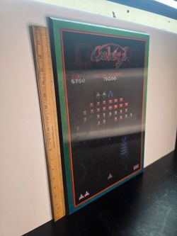 Galaga Arcade Game Screen Print 3D Wall Art