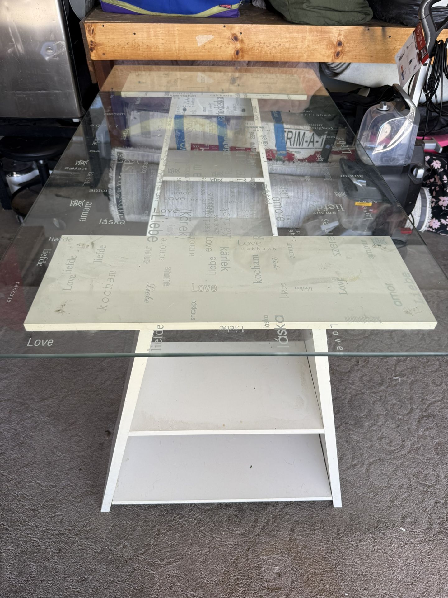 IKEA Glass Top Desk