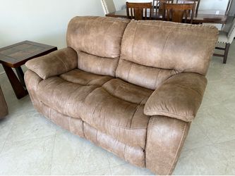 Leather loveseat