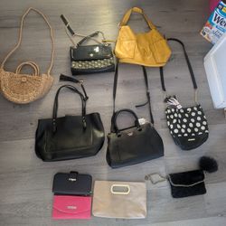 Purses, Wallets And Clutch 10 Pieces