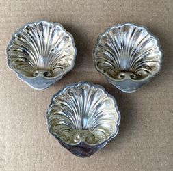 Vtg Viking Plate EP Copper Shell-Shaped Dishes for Serving or Display (Set of 3)